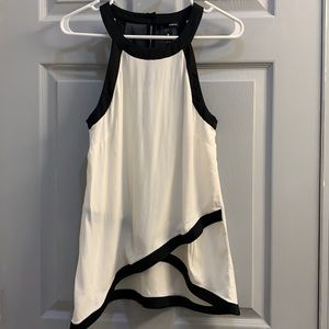 AQUA BLACK/WHITE BLOUSE